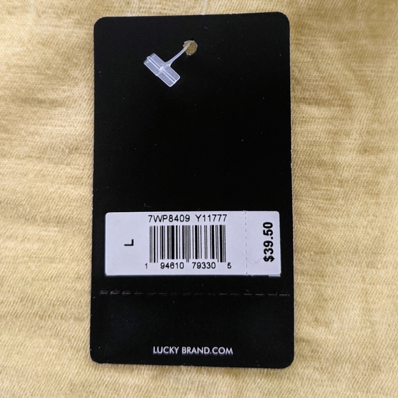 NWT Lucky Brand Happy Go Lucky Smiley Graphic Tee, Yellow L - Picture 5 of 5